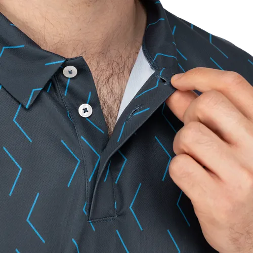 Reinforced collar and with button-down neckline
